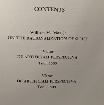 On the Rationalization of Sight. With Examination of Three Renaissance Texts on Perspective. Ivins William M