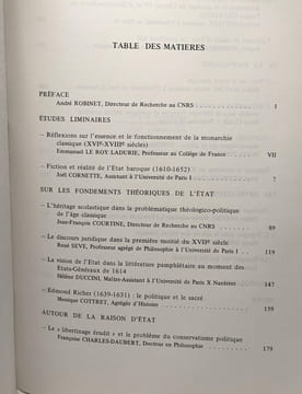 L'Etat Baroque: Regards Sur La Pensée Politique de La France Du Premier XVIIe Siecle (1610-1652) (Histoire Des Idees Et Des Doctrines). Méchoulan ...