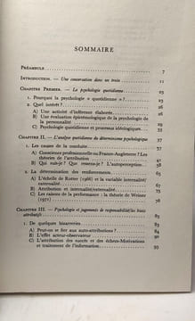 La psychologie quotidienne. Beauvois