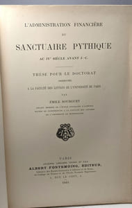 L'administration financière du sanctuaire Pythique au IVe siècle av. J.-C / thèse pour le doctorat