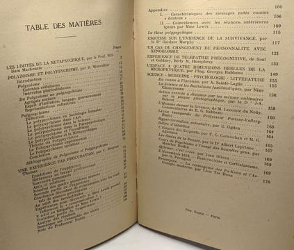La Métapsychique. Tome 1er 1940-1946. Tome 1er Institut métapsychique international. Collectif