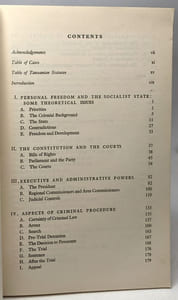 Personal Freedom and the Law in Tanzania