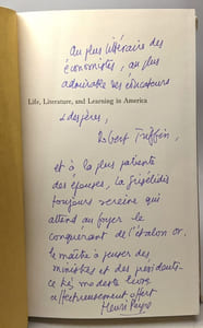 Observations by Henri Peyre: On Life Literature and Learning in America (avec envoi de l'auteur)