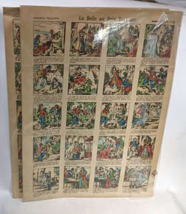 Le lézard d'or / La princsse printanière + La belle au bois dormant / Histoire d'Ali-Baba et des 40 voleurs --- imagerie d'épinal 886/1173 + 1109/1076