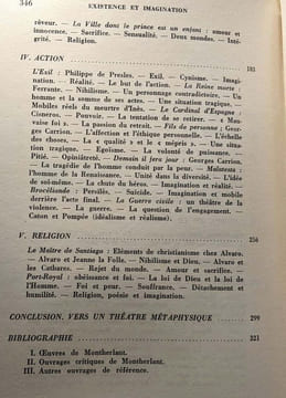 Existence et imagination. Essai sur le théâtre de Montherlant. Batchelor John