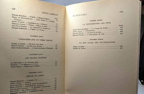 Haute fidélité 33 pastiches. Michel perrin