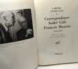 Cahiers André Gide Volume 2 : Correspondance André Gide - François Mauriac 1912-1950. Gide André (1869-1951) - Mauriac François (1885-1970)