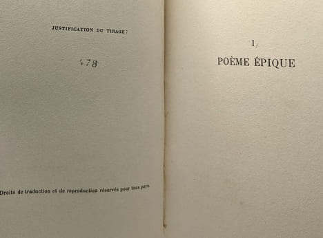 Un être en marche - Poème --- avec dédicace de l'auteur. Jules Romains