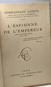 L'espionne de l'empereur / Mémoires de guerre secrete IV