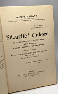 Sécurité ! d'abord - Belgique France Grande-Bretagne Italie Russie. Eupen Malmedy et Saint-Vith