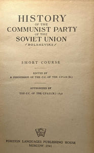 History of the communist party of the soviet union bolsheviks short course