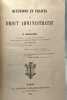 Questions et traités de droit administratif. Serrigny