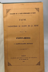 Faune des coléoptères du bassin de la Seine. Tome II. Staphylinoidea