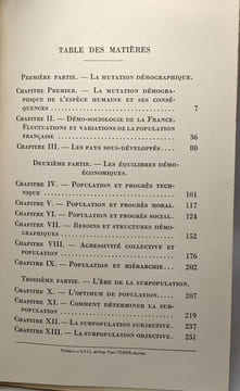 La surpopulation dans le monde - la mutation démographique les équilibres démo-économiques l'ère de la surpopulation.). BOUTHOUL (Gaston)