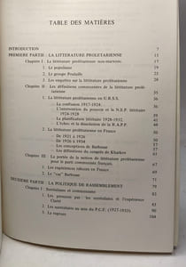 Le parti communiste français et la question littéraire 1921-1939