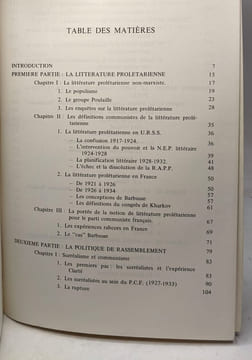Le parti communiste français et la question littéraire 1921-1939. Bernard Jean-Pierre A