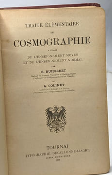 Traité élémentaire de cosmographie. Buisseret Colinet