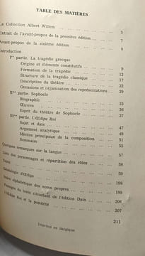 Oedipe roi - édition classique - avec une introduction sur le théâtre grec et sur sophocle un commentaire et un index des noms propres - 6e éd. ...