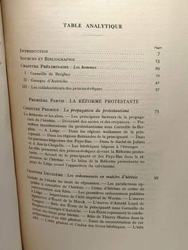 Réforme Protestante et Réforme Catholique au Diocèse de Liège. Histoire religieuse des règnes de Corneille de Berghes et de Georges d'Autriche ...
