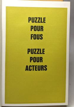 Puzzle pour fous - Puzzle pour acteurs. Quentin Patrick