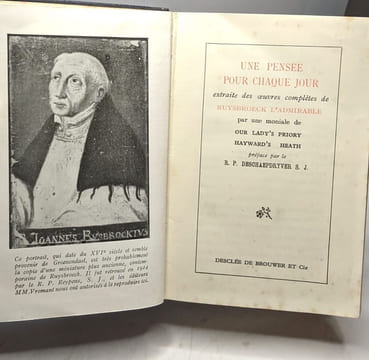 Une pensée pour chaque jour extraite des oeuvres complètes de Ruysbroeck l'admirable. Ruysbroeck L'admirable
