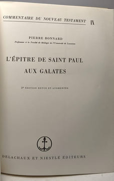 L'Epitre de saint Paul aux Galates (LF.BIB.NOUV.TES). BONNARD Pierre