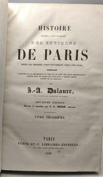 Histoire physique civile et morale des environs de Paris depuis les premiers temps historiques jusqu'à nos jours - 2e édition - TOMES 1 3 4 5 6 (tome ...