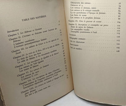 Sur la pierre et l'argile - inscriptions hébraïques et ancien testament. Michaud