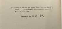 Chantal - exemplaire 292/300 sur papier fleur d'alfa. Henry Bordeaux