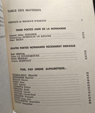 Anthologie des poètes de Normandie. Brien ... Herval Senghor Dumoulin Le Keuch