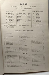 Faust - opéra en 5 actes de J. Barbier et M. Carré / Musique de Ch. Gounod --- partition chant et piano arrangée par Léo Delibes