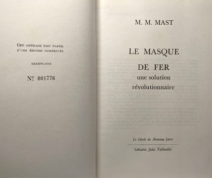 Le masque de fer une solution révolutionnaire. Mast