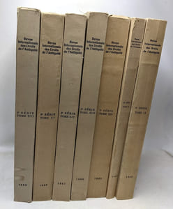 Revue internationale des droits de l'antiquité - 3e série (édité entre 1954 et 1969) - TOMES Ià XVI --- ! TOME II manquant