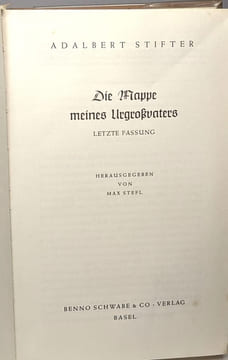 Erzählungen in der ursaffung + Mappe sonnenfinsternis wien + Studien I + Nachsommer + Witiko + Bunte stein späte erzählungen + erzählungen urfassung ...