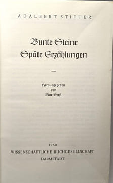 Erzählungen in der ursaffung + Mappe sonnenfinsternis wien + Studien I + Nachsommer + Witiko + Bunte stein späte erzählungen + erzählungen urfassung ...