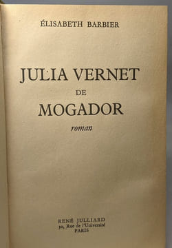 Julia Vernet de Mogador. Elisabeth Barbier