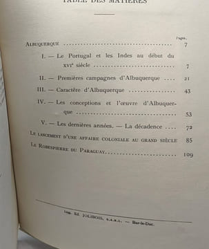 Albuquerque; Le lancement d'une affaire coloniale au Grand Siècle; Le Robespierre du Paraguay. BOUVIER René