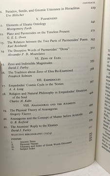 The Pre-Socratics: A Collection of Critical Essays. Mourelatos Alexander P. D