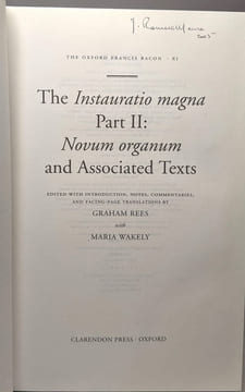 The Instauratio Magna Part II: Novum Organum and Associated Texts (Oxford English Texts 11 Band 11). Bacon Francis Rees Graham Wakely Maria