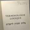 Terminologie logique - une introduction juive à la logique médiévale. Maimonide