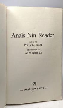 Ana-Is Nin Reader. Nin Anaïs