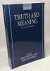 Truth and Meaning: Essays in Semantics. Evans Gareth