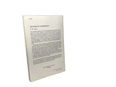 Mind of a Mnemonist a Little Book About a Vast Mem