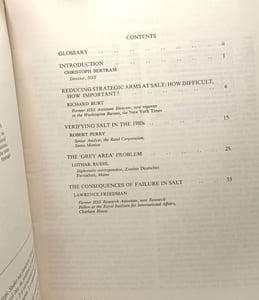 Future of Arms Control: Beyond Salt II Pt. 1 + Arms Control and technological change: elements of a new approach Part II(Adelphi Papers)