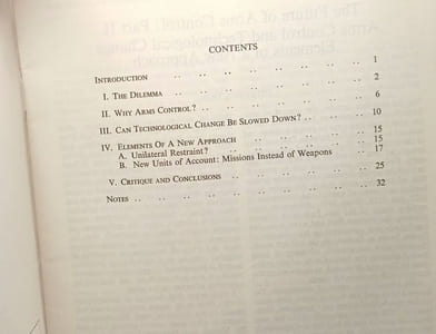 Future of Arms Control: Beyond Salt II Pt. 1 + Arms Control and technological change: elements of a new approach Part II(Adelphi Papers)