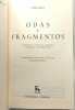 Odas y fragmentos : Olímpicas ; Píticas ; Nemeas ; Ístmicas ; Fragmentos (Bibl. Clásica Gredos Band 68). Píndaro