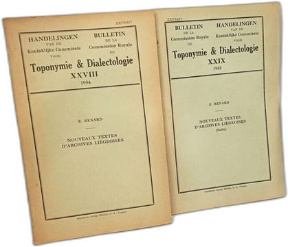 Bulletin de la Commission royale des toponymie & Dialectologie - 10 bulletins: XXV + XXVIII + XXIX + XXX + XXXII + L + LII + LIII + LIV + LIV ...