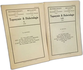 Bulletin de la Commission royale des toponymie & Dialectologie - 10 bulletins: XXV + XXVIII + XXIX + XXX + XXXII + L + LII + LIII + LIV + LIV (extrait) --- entre 1951 et 1980