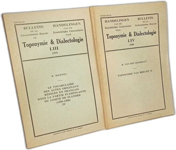 Bulletin de la Commission royale des toponymie & Dialectologie - 10 bulletins: XXV + XXVIII + XXIX + XXX + XXXII + L + LII + LIII + LIV + LIV (extrait) --- entre 1951 et 1980