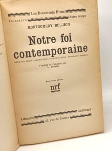 Notre foi contemporaine